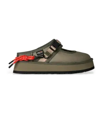 per donna 1180111 Scarpe in pelle color verde oliva bruciato Bea Mary Jane Wildwood (38), Basso, Fibbia, Casual, Nylon riciclato
