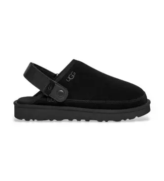 per uomo 1166915 Zoccoli Goldencoast Clog II in pelle nera (40), Nero, Basso, Camoscio, Velcro, Casual