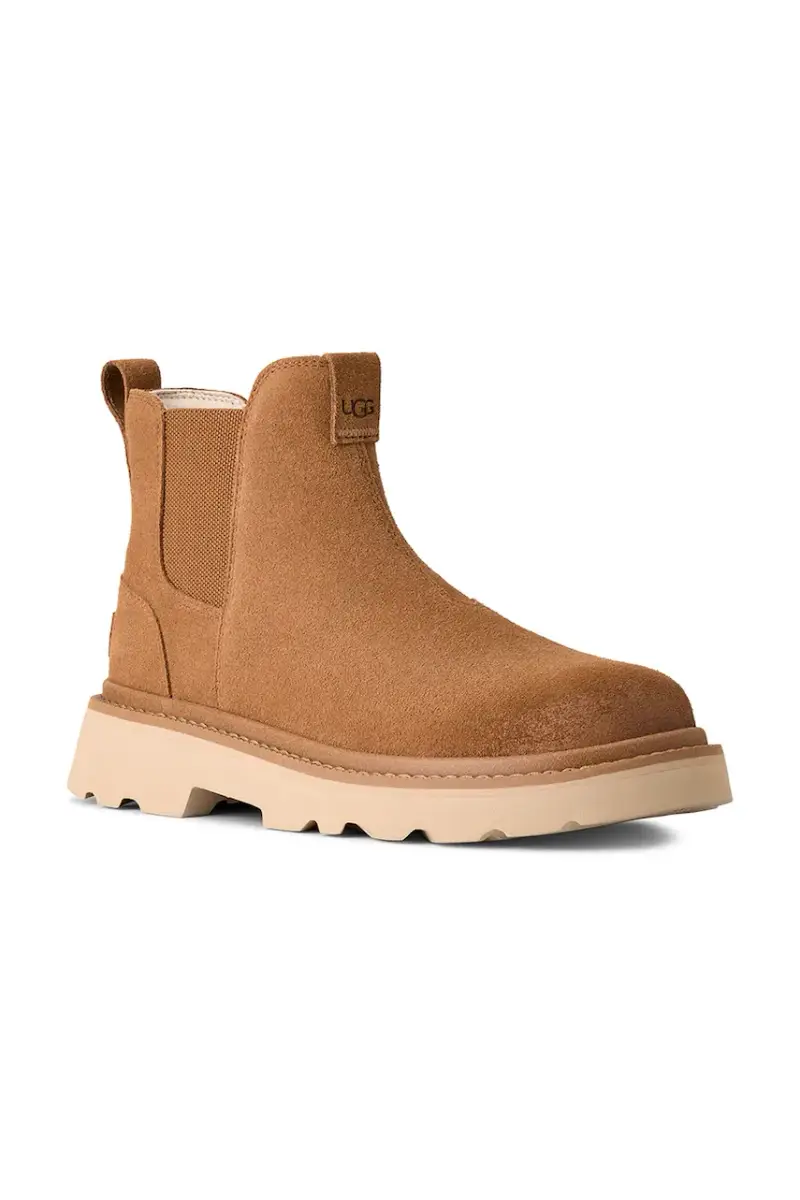 scarpe in camoscio Chelsea Lug uomo colore marrone 1171372.CHE miniatura 2