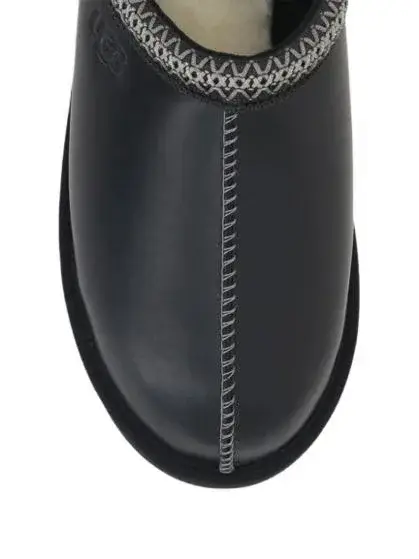 Slippers nere in pelle Tasman Nero miniatura 3