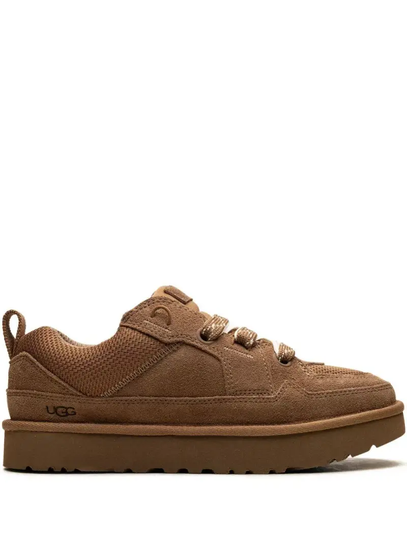 Ugg Sneakers in Pelle Scamosciata Marrone con Suola Piatta