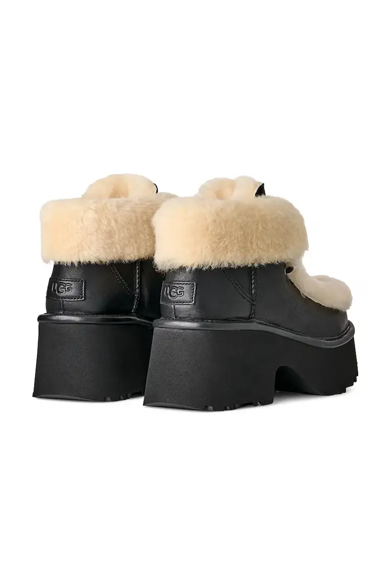 stivaletti alla caviglia in pelle Esmee Leather Lace Up donna colore nero 1176110.BLK miniatura 3