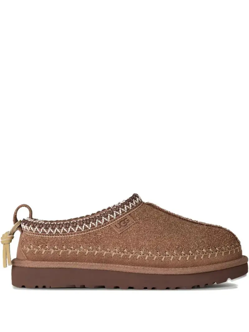 Stivaletti camoscio Tasman con montone e treccia Beige