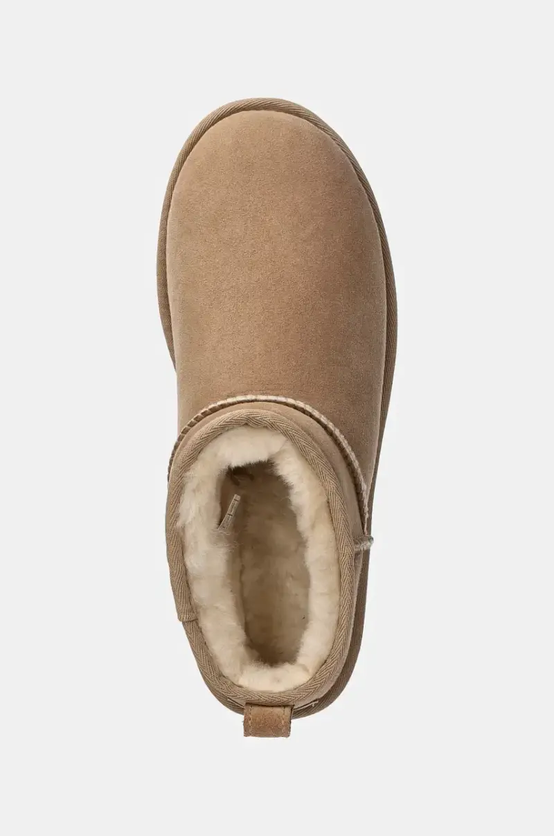 stivali da neve in camoscio Classic Ultra Mini 1116109.SAN Beige miniatura 4