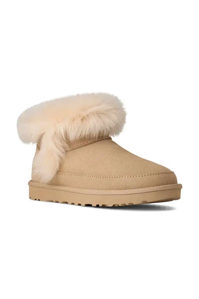 stivali da neve in camoscio Classic Ultra Mini Chalet colore beige 1173832.SNDCS miniatura 2