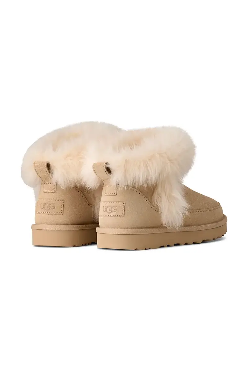 stivali da neve in camoscio Classic Ultra Mini Chalet colore beige 1173832.SNDCS miniatura 3