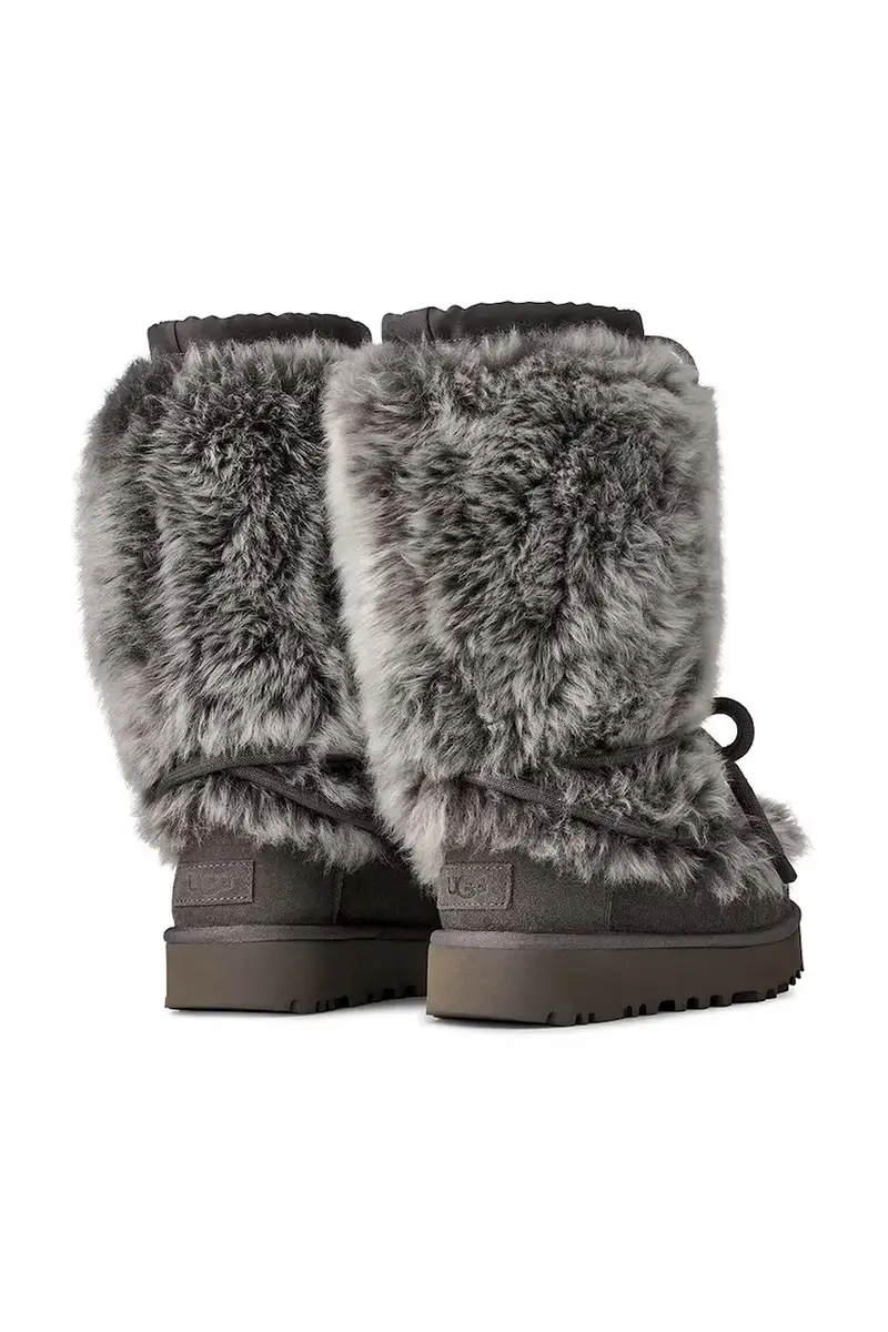 stivali da neve in camoscio W Classic Tall Chalet colore grigio 1175690.CHRC miniatura 3