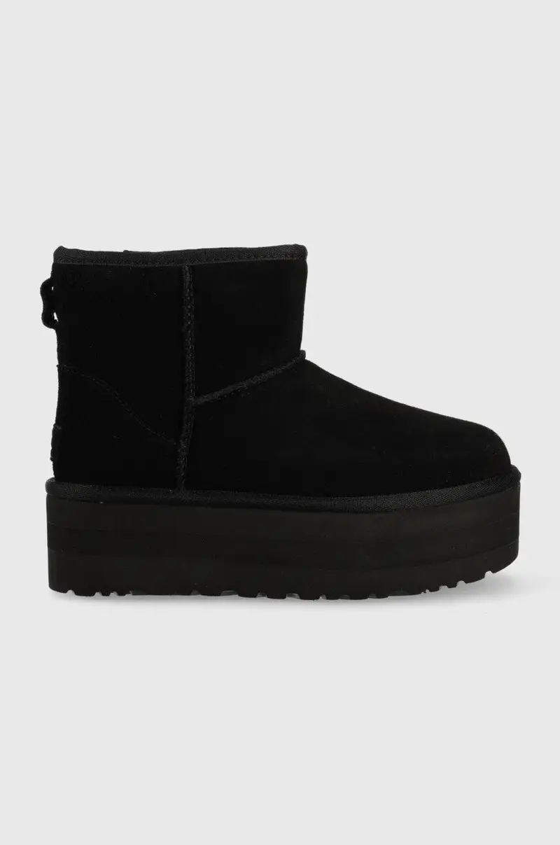 stivali da neve in pelle W Classic Mini Platform Nero