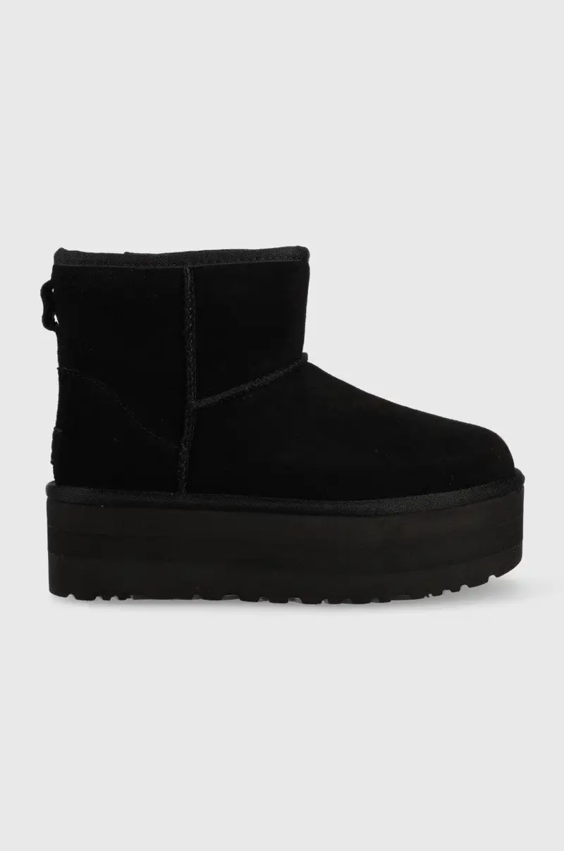 stivali da neve in pelle W Classic Mini Platform Nero