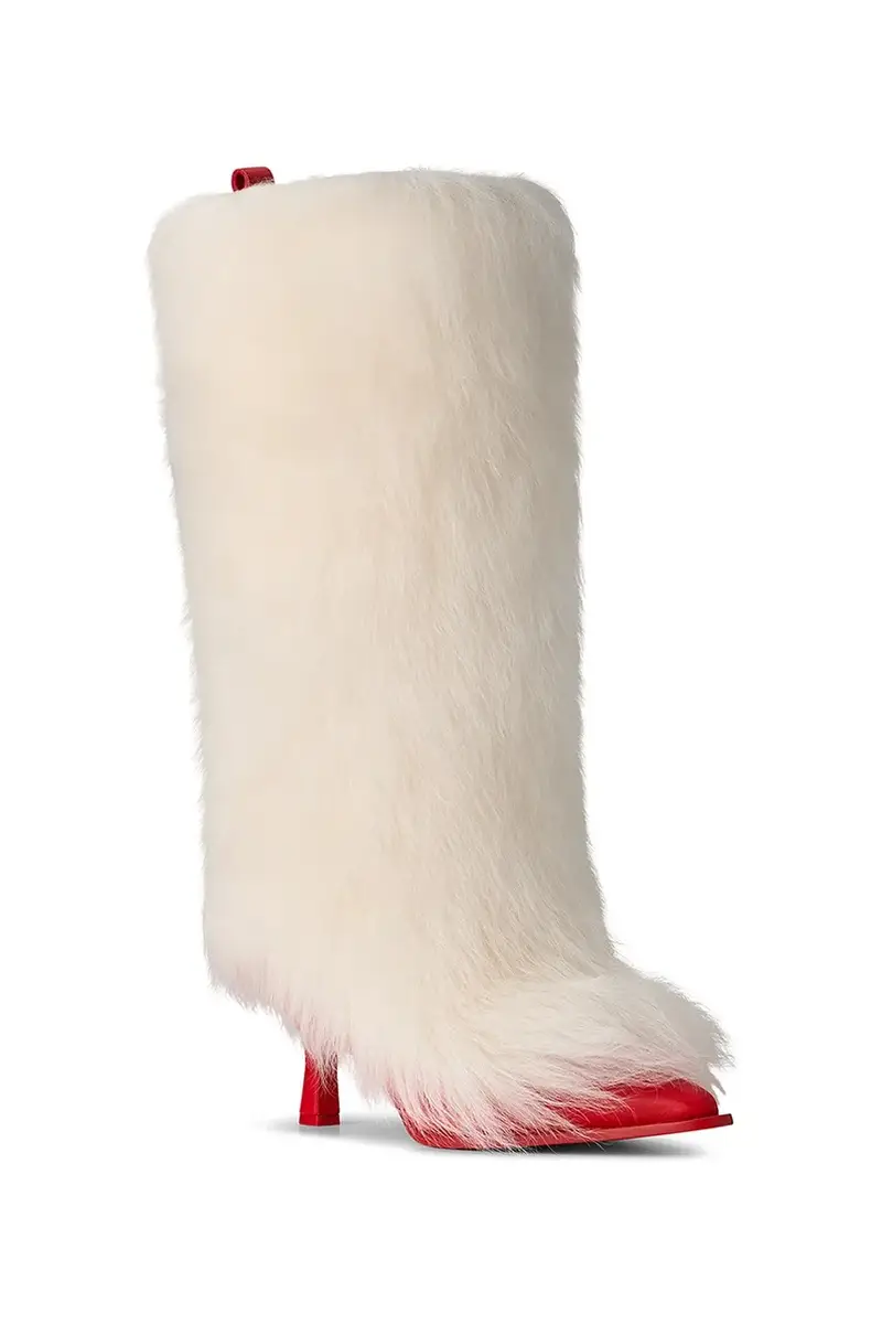 stivali x Ambush Fur Heel donna colore bianco 1176810.WHRD miniatura 2