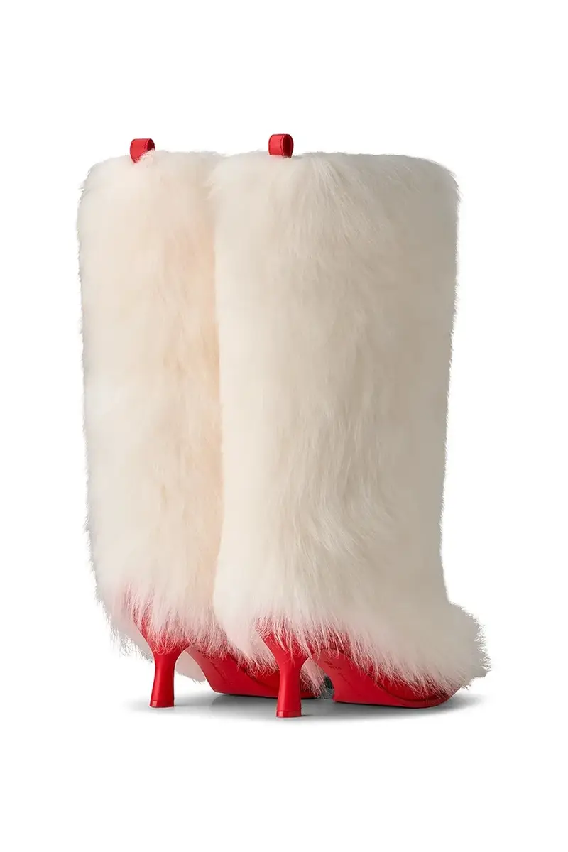 stivali x Ambush Fur Heel donna colore bianco 1176810.WHRD miniatura 3