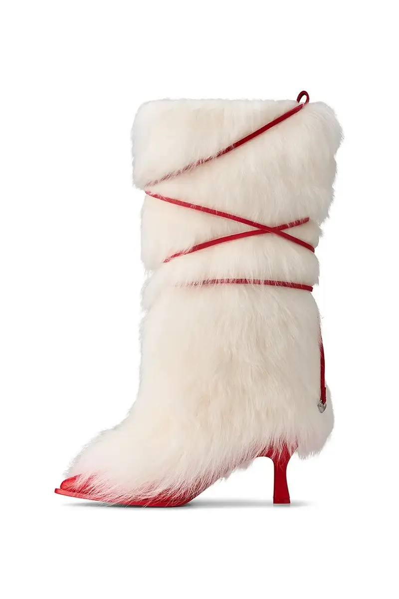 stivali x Ambush Fur Heel donna colore bianco 1176810.WHRD miniatura 4