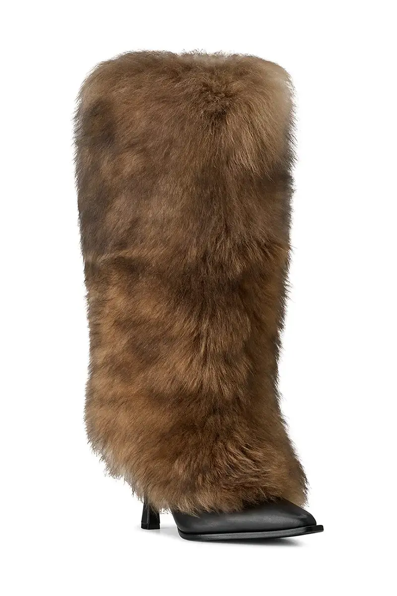 stivali x Ambush Fur Heel donna colore marrone 1176810.BRN miniatura 2