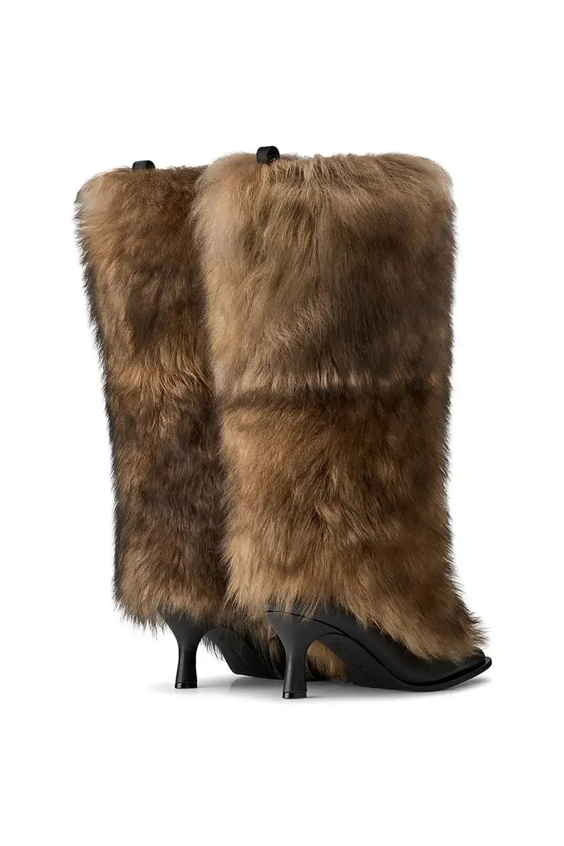 stivali x Ambush Fur Heel donna colore marrone 1176810.BRN miniatura 3