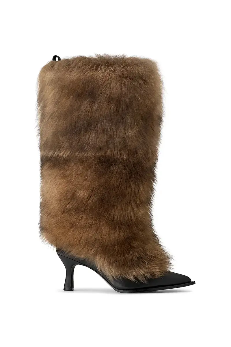stivali x Ambush Fur Heel donna colore marrone 1176810.BRN
