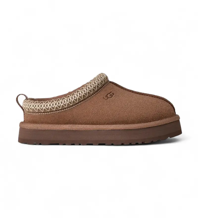 Ugg Zoccoli in pelle marrone per bambino