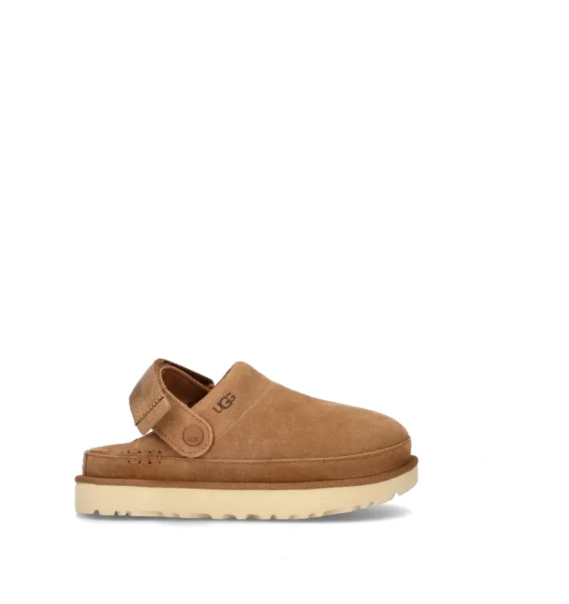 Ugg Sabot donna chestnut in pelle scamosciata W Goldenstar Clog