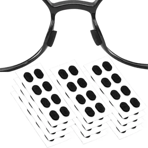 Ulawellor 48 Paia Naselli per Occhiali Adesivi,Naselli in Schiuma Morbida Naselli Antiscivolo per Occhiali Naselli per
