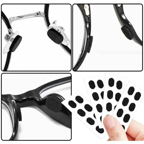 Ulawellor 48 Paia Naselli per Occhiali Adesivi, Naselli in Schiuma Morbida Naselli Antiscivolo per Occhiali Naselli per miniatura 2