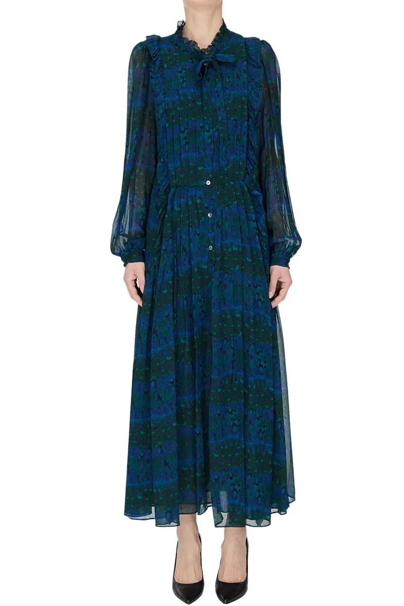 Abito chemisier Brielle Verde scuro