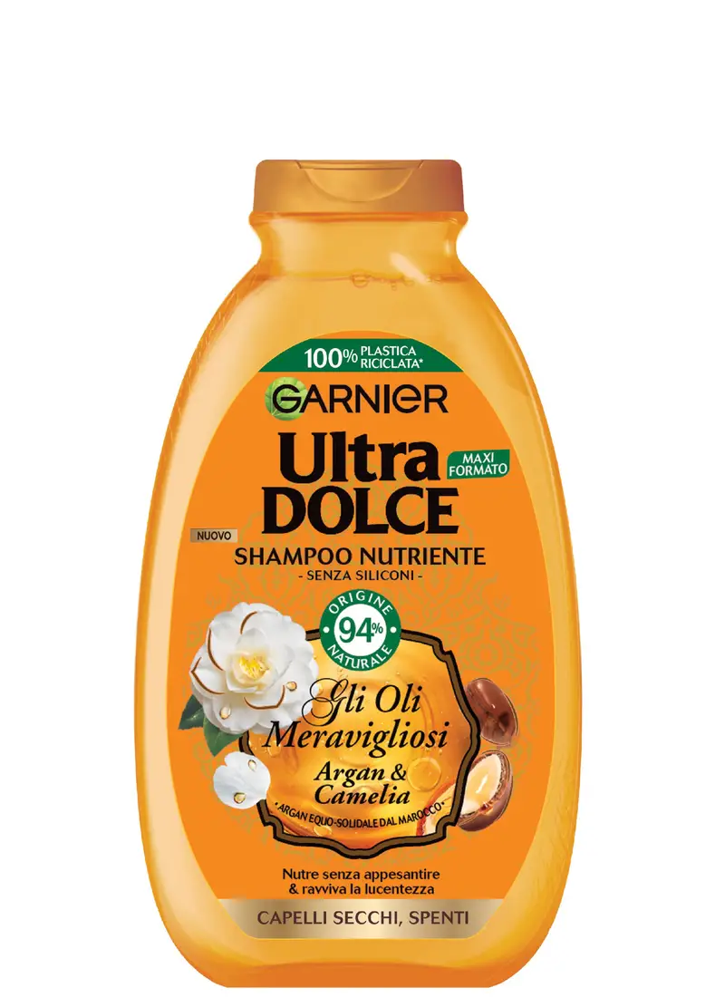 ULTRA DOLCE, Garnier Shampoo Ultra Dolce Meraviglioso, Shampoo Per Capelli Secchi, 300 Ml., Donna, Bianco latte, Taglia: FASUL