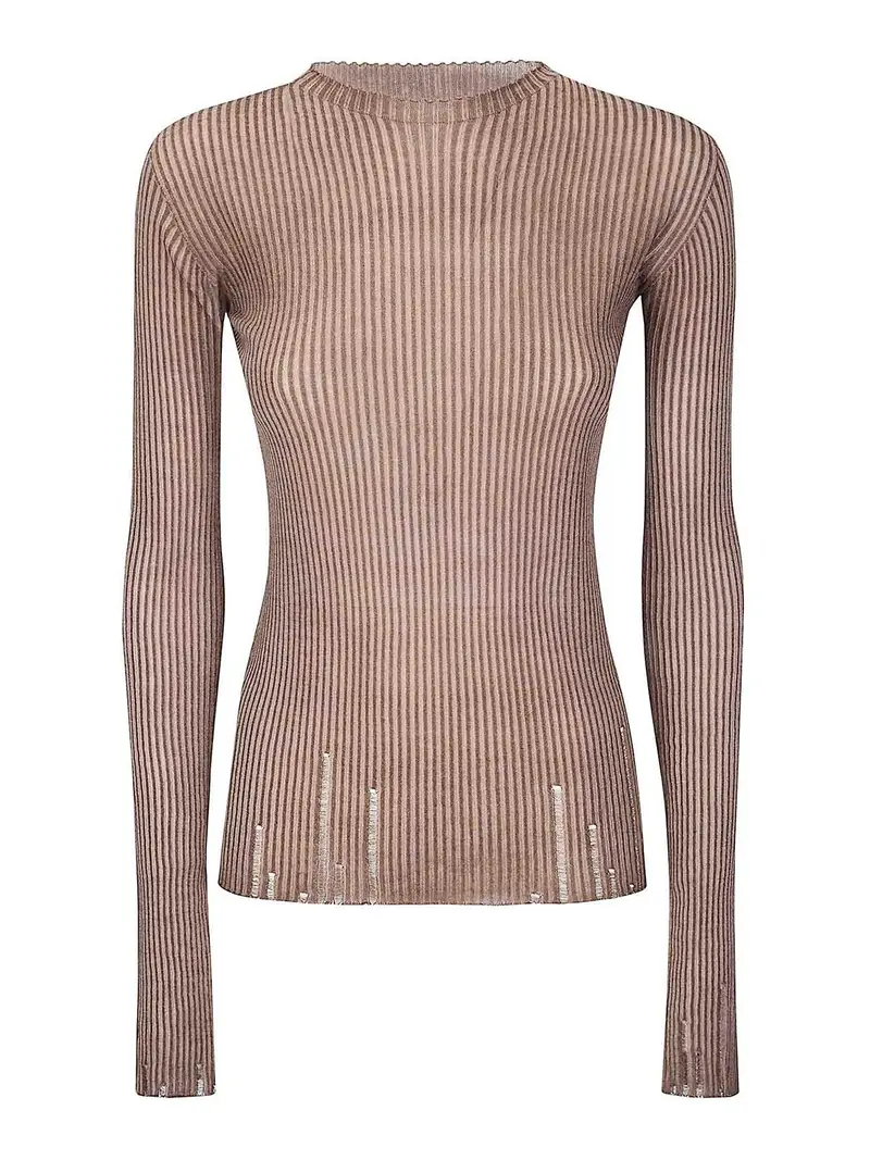 Maglia a maniche lunghe Marrone