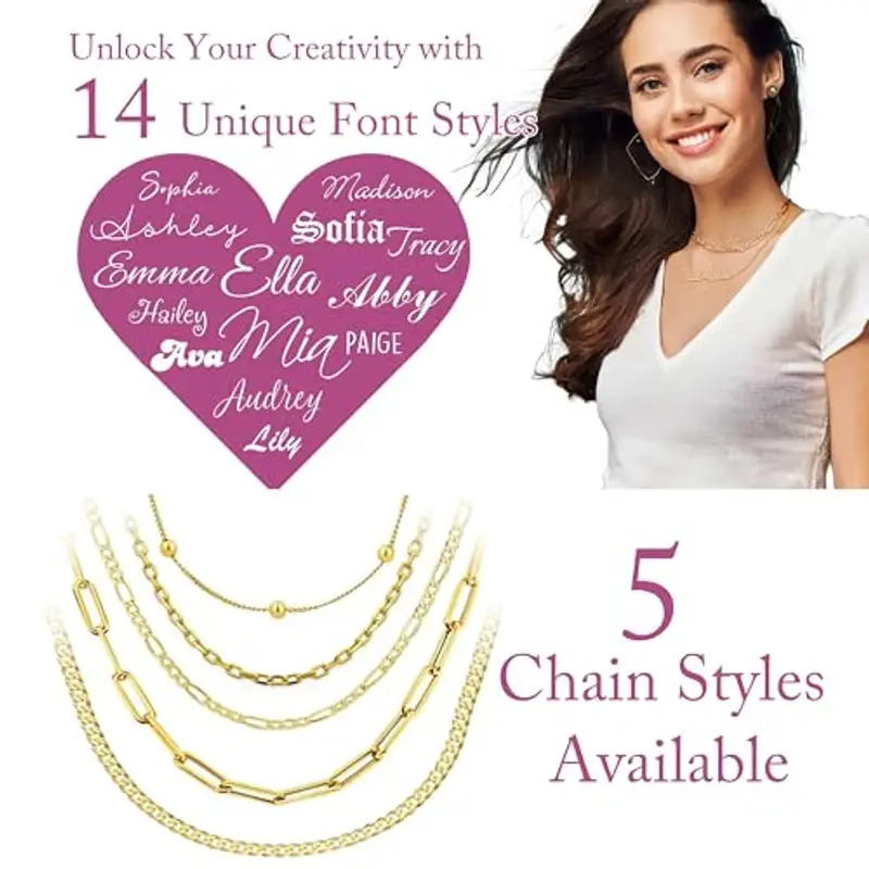 UMAGICBOX Collier Infini Personnalisé avec Cœur - Bijou Unique pour Elle, Cadeau Original pour Anniversaires miniatura 2