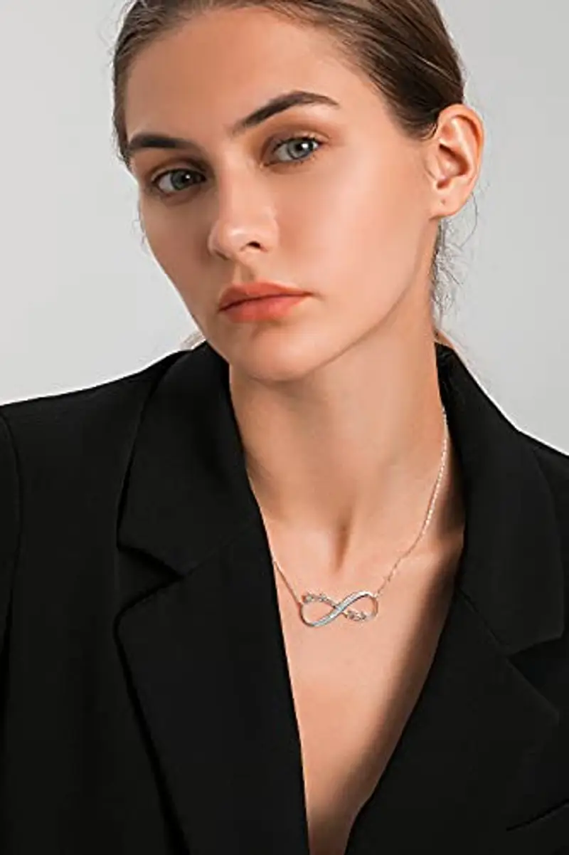 UMAGICBOX Collier Infini Personnalisé avec Cœur - Bijou Unique pour Elle, Cadeau Original pour Anniversaires miniatura 3