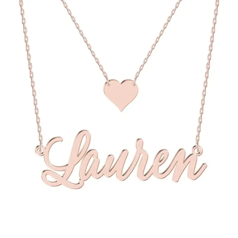 UMAGICBOX Collier Ras-du-Cou Superposé Personnalisé avec Nom pour Femmes et Mamans - Argent Sterling ou Acier