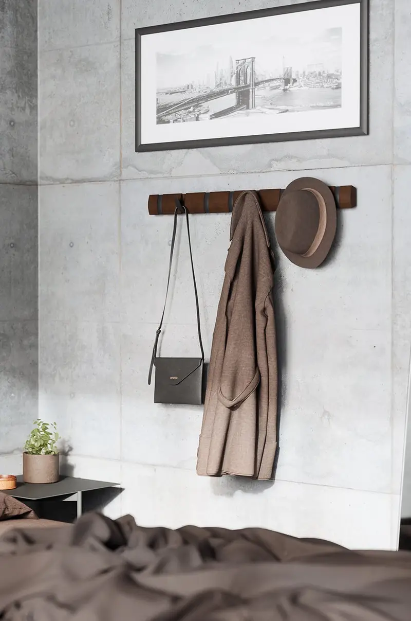 appendiabito da parete Marrone miniatura 5