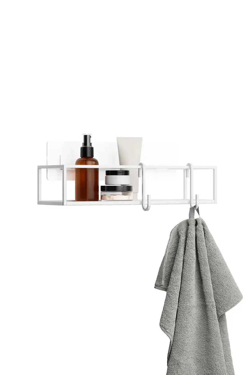 mensola da bagno (2-pack) Bianco miniatura 3