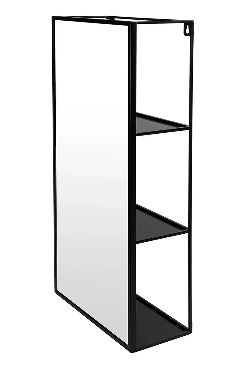 mensola da bagno con specchio Cubiko colore nero miniatura 3