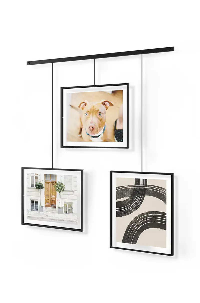 multifoto da parete cornice con asse Nero miniatura 2