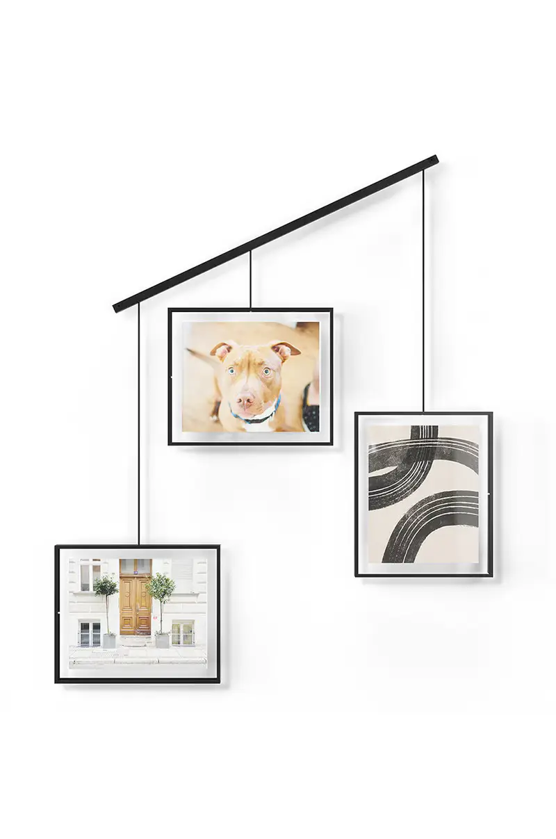 multifoto da parete cornice con asse Nero miniatura 3