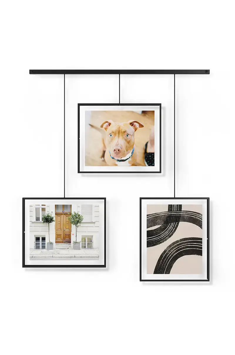 multifoto da parete cornice con asse Nero