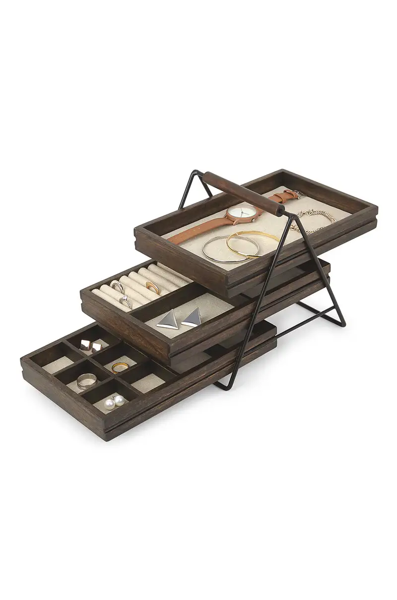 organizer gioielli Marrone miniatura 2