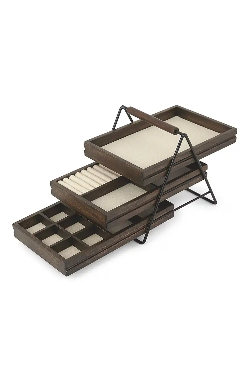 organizer gioielli Marrone