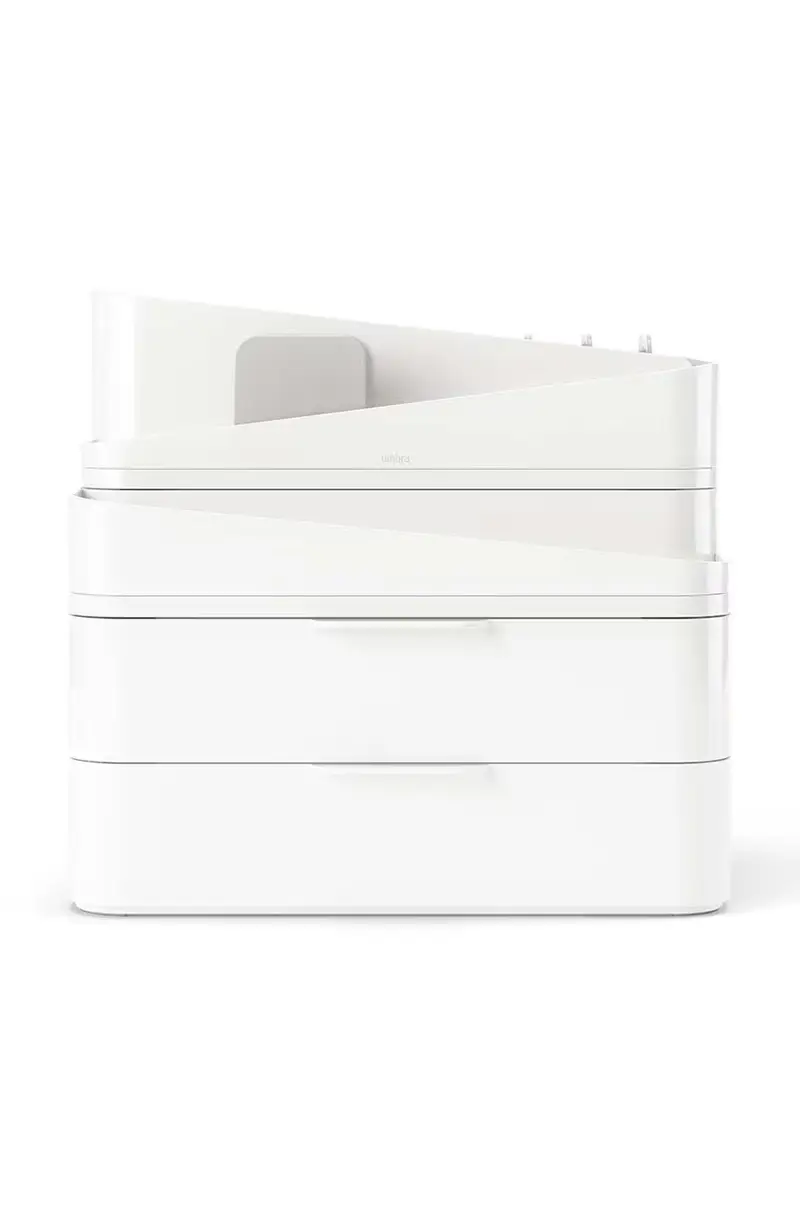 organizer per cosmetici Glam Large Bianco miniatura 3