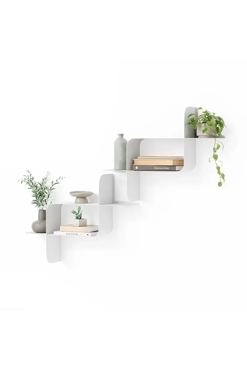 scaffale a parete Montage pacco da 2 Bianco