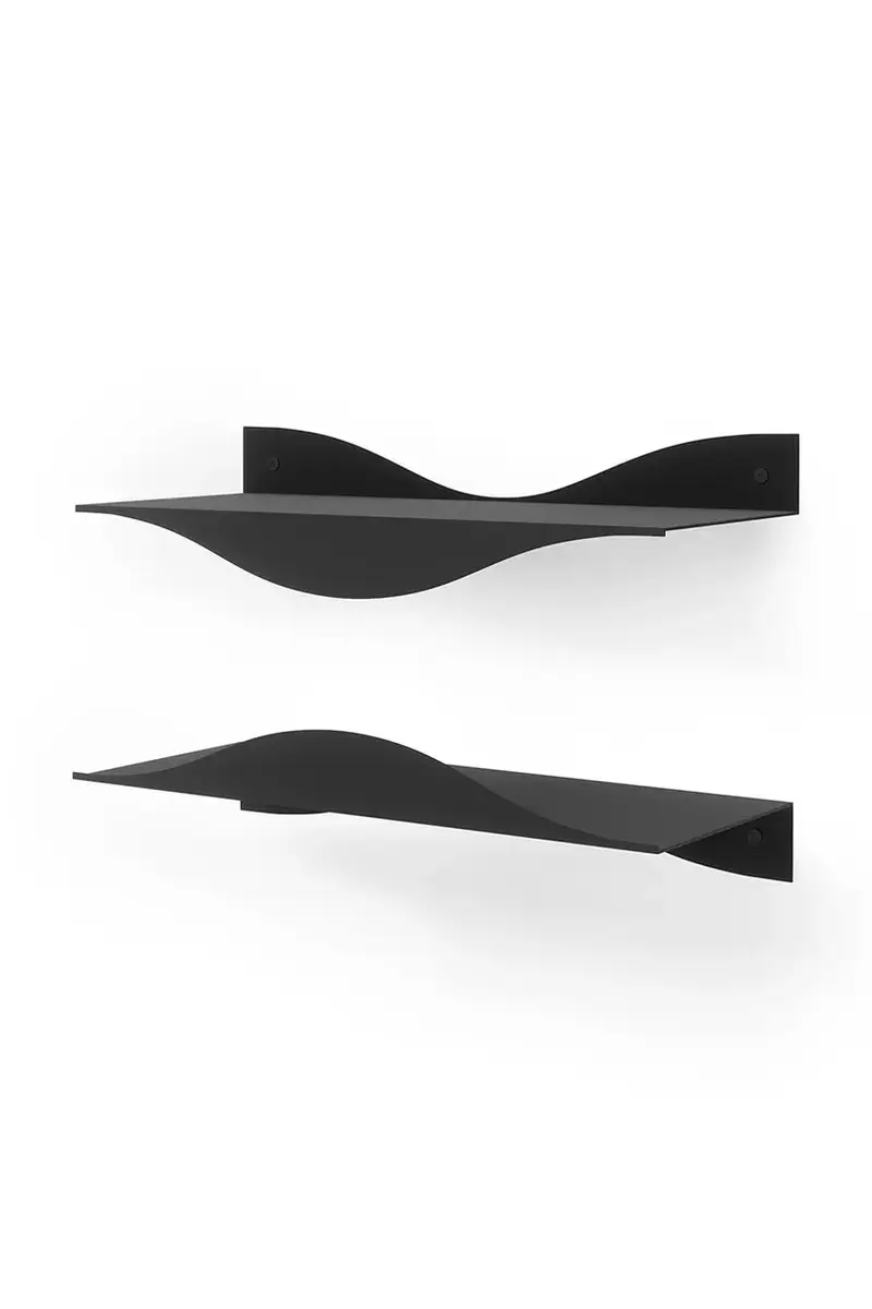 scaffale a parete Surf 43, 1 x 17, 7 x 9, 9 cm pacco da 2 colore nero miniatura 3