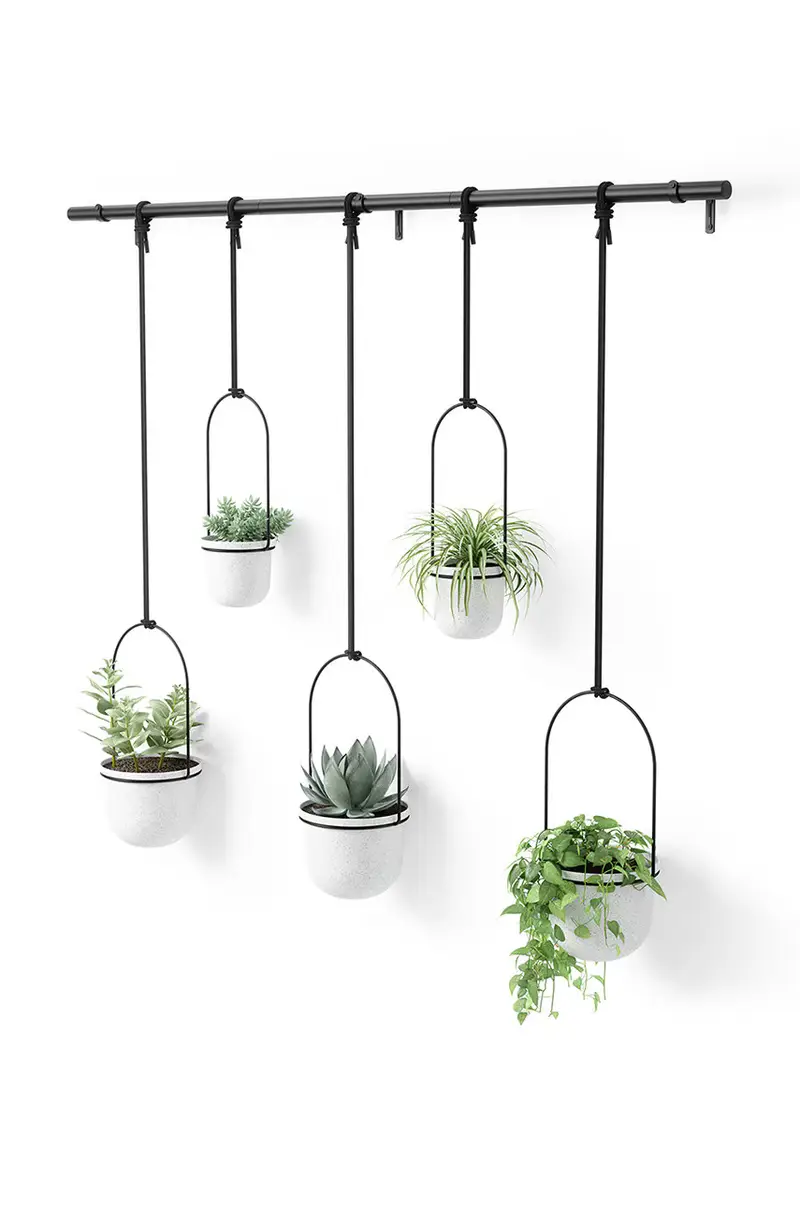 set vasi da fiori da parete (5-pack) Bianco miniatura 2