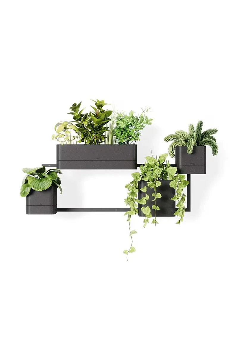 set vasi da fiori da parete Cubiko Nero miniatura 4