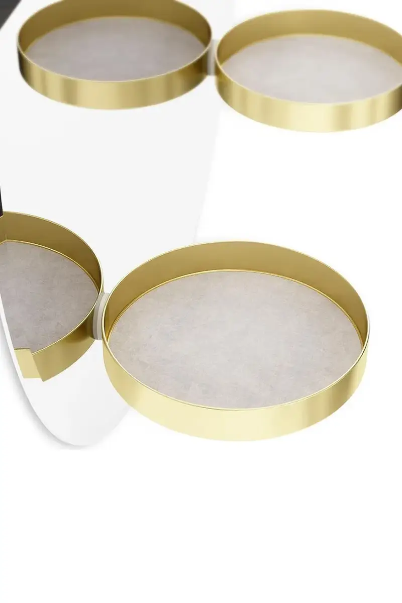 specchio da parete 61 cm Giallo miniatura 3