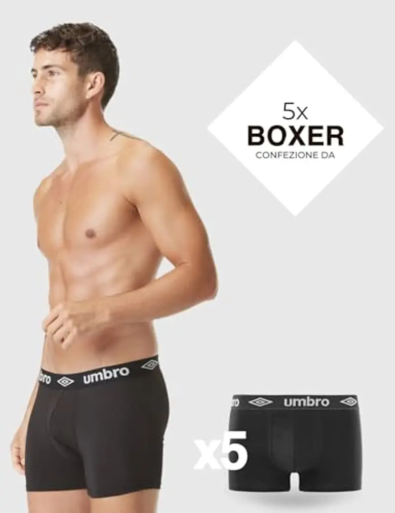 Umbro Boxer Uomo Nero 1295102 miniatura 3