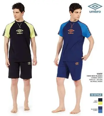Pigiama uomo corto in jersey di cotone Umbro 10459