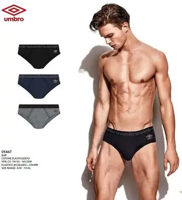 Slip uomo in cotone elasticizzato Umbro UIB5467S