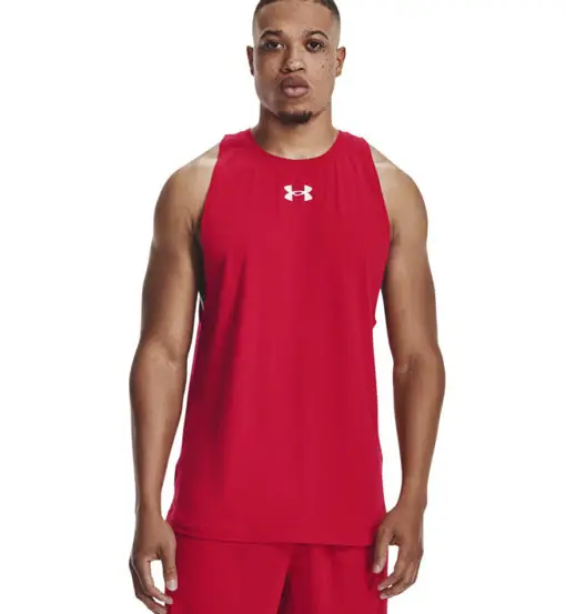 Baseline Cotton Tank - top basket - uomo Red