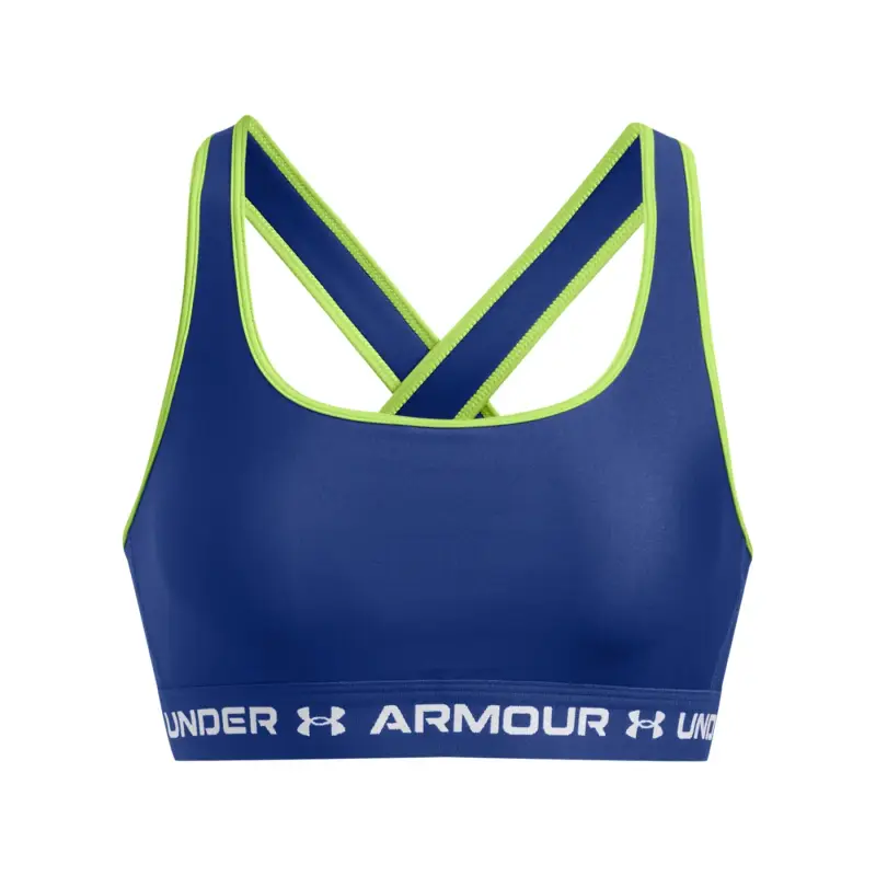 Brassiere sportiva a supporto moderato donna Under Armour Crossback Bleu