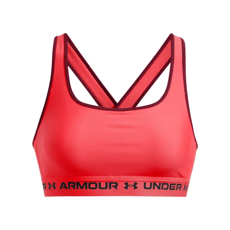Brassiere sportiva a supporto moderato donna Under Armour Crossback Rouge