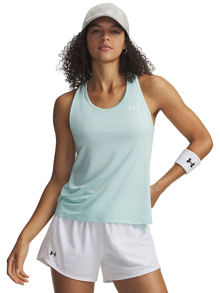 Canotta fitness da donna UA Tech™ Knockout menta | XS